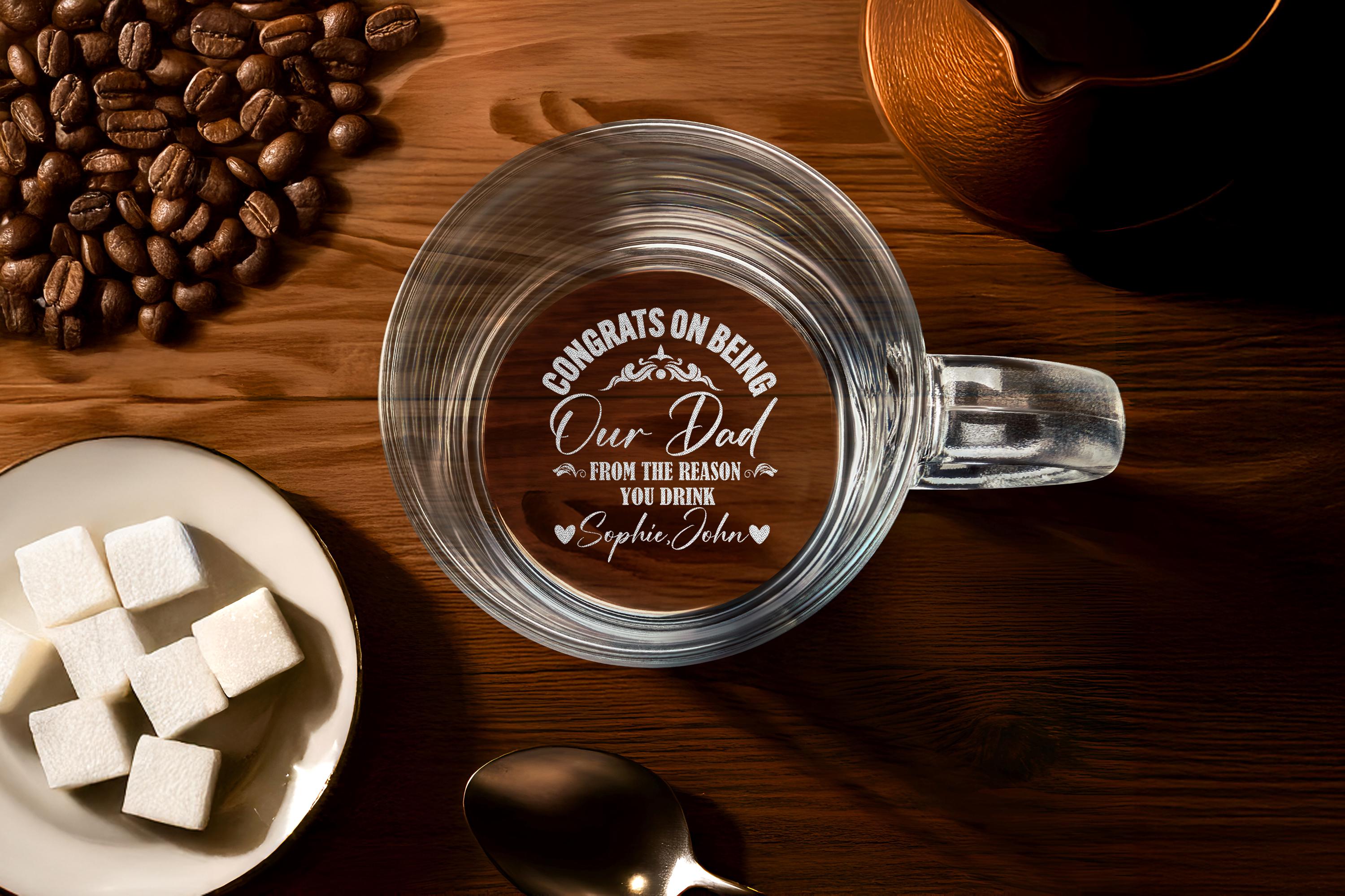 Father’s Day Engraved Whiskey Glass, Custom Rock Glass for Dad and Husband, Personalized Gift for Him, Custom Barware, Whiskey Lover Present