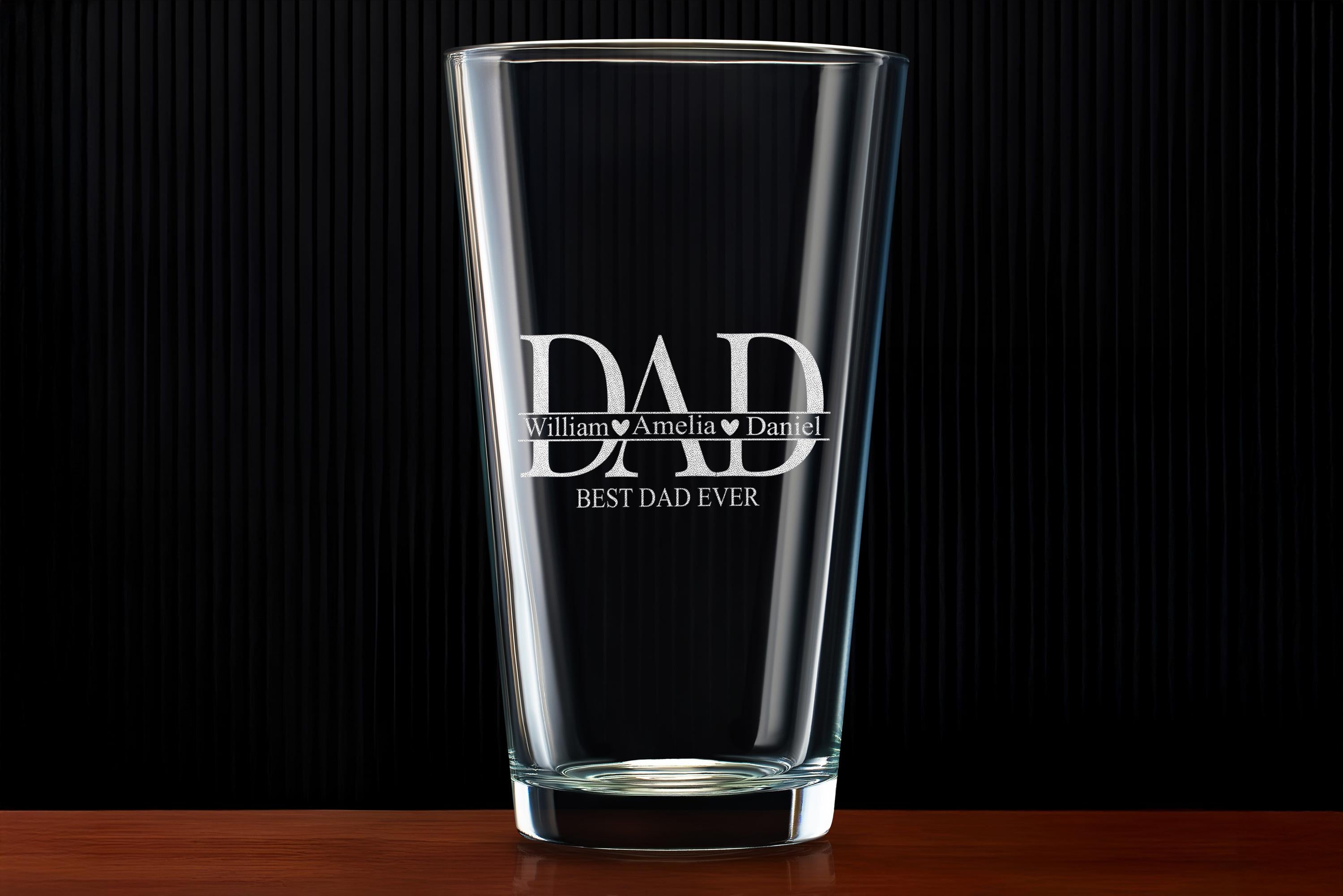 Father’s Day Whiskey Glass for Dad, Custom Engraving with Secret Message, Unique Personalized Gift for Husband, Custom Rock Glass Present