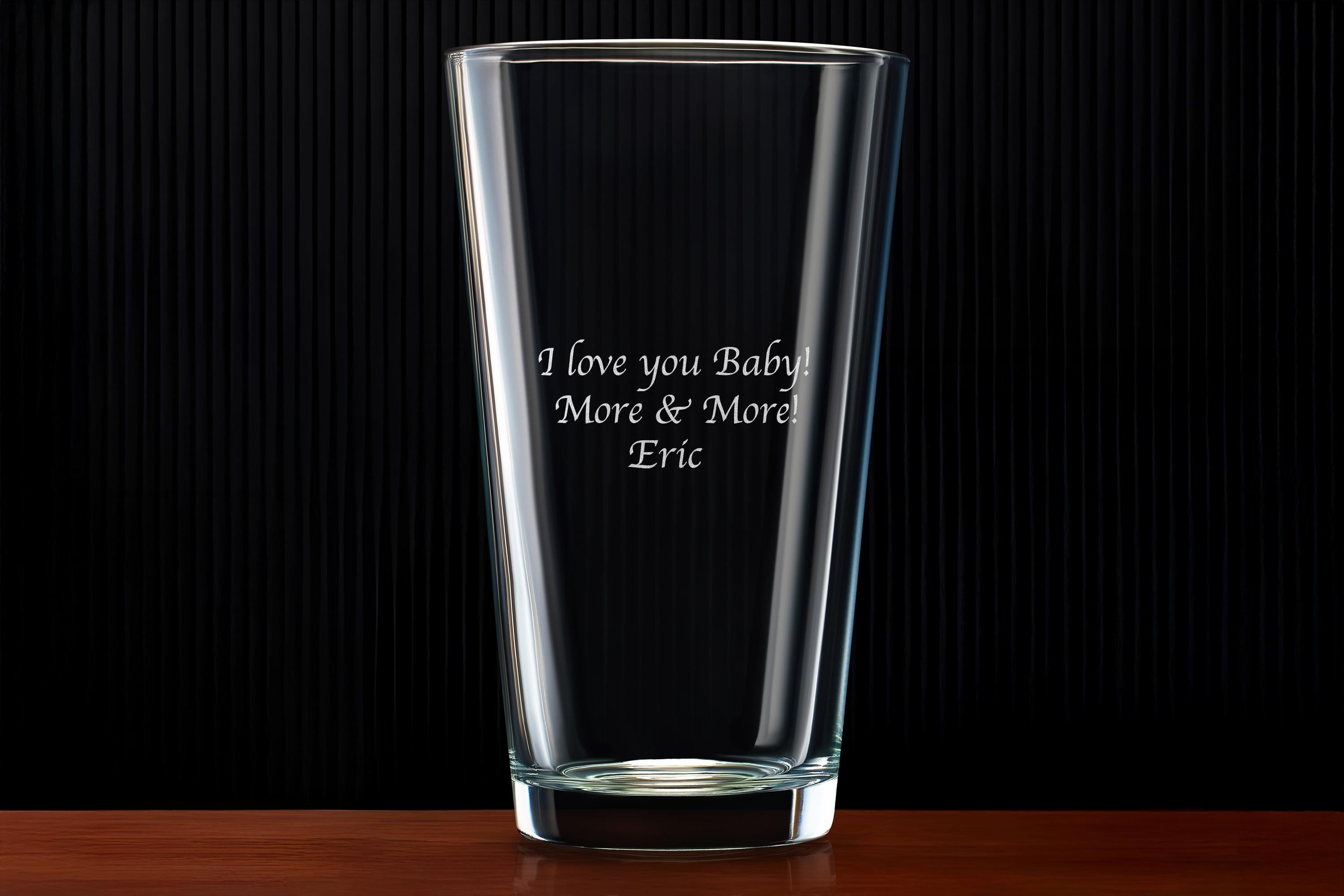 Custom Secret Message Crystal Whiskey Glass - Engrave Your Handwriting on Bottom Rock Glass, Heavy Base