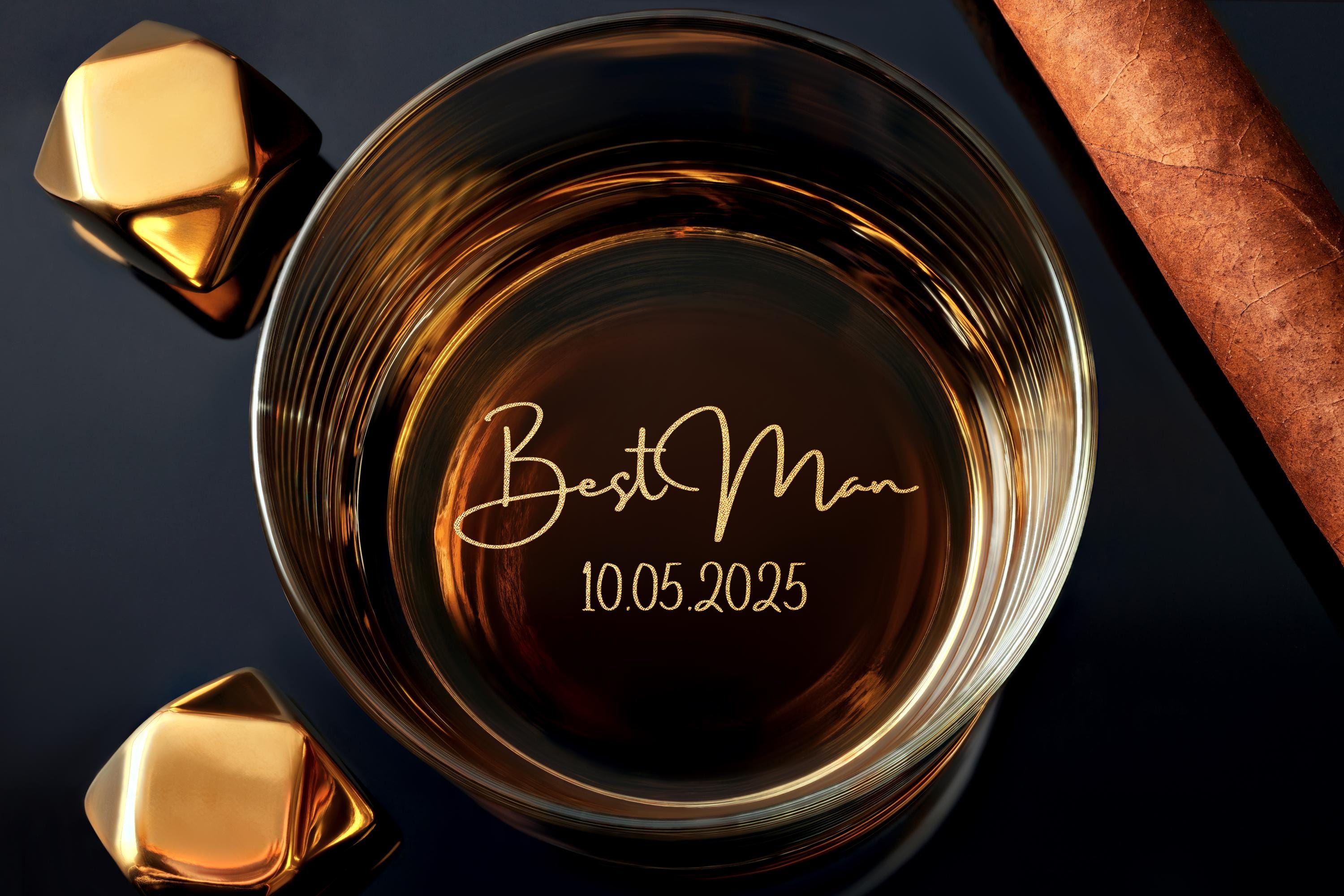 Engraved whiskey glasses for groomsmen personalized custom gift perfect best man wedding present