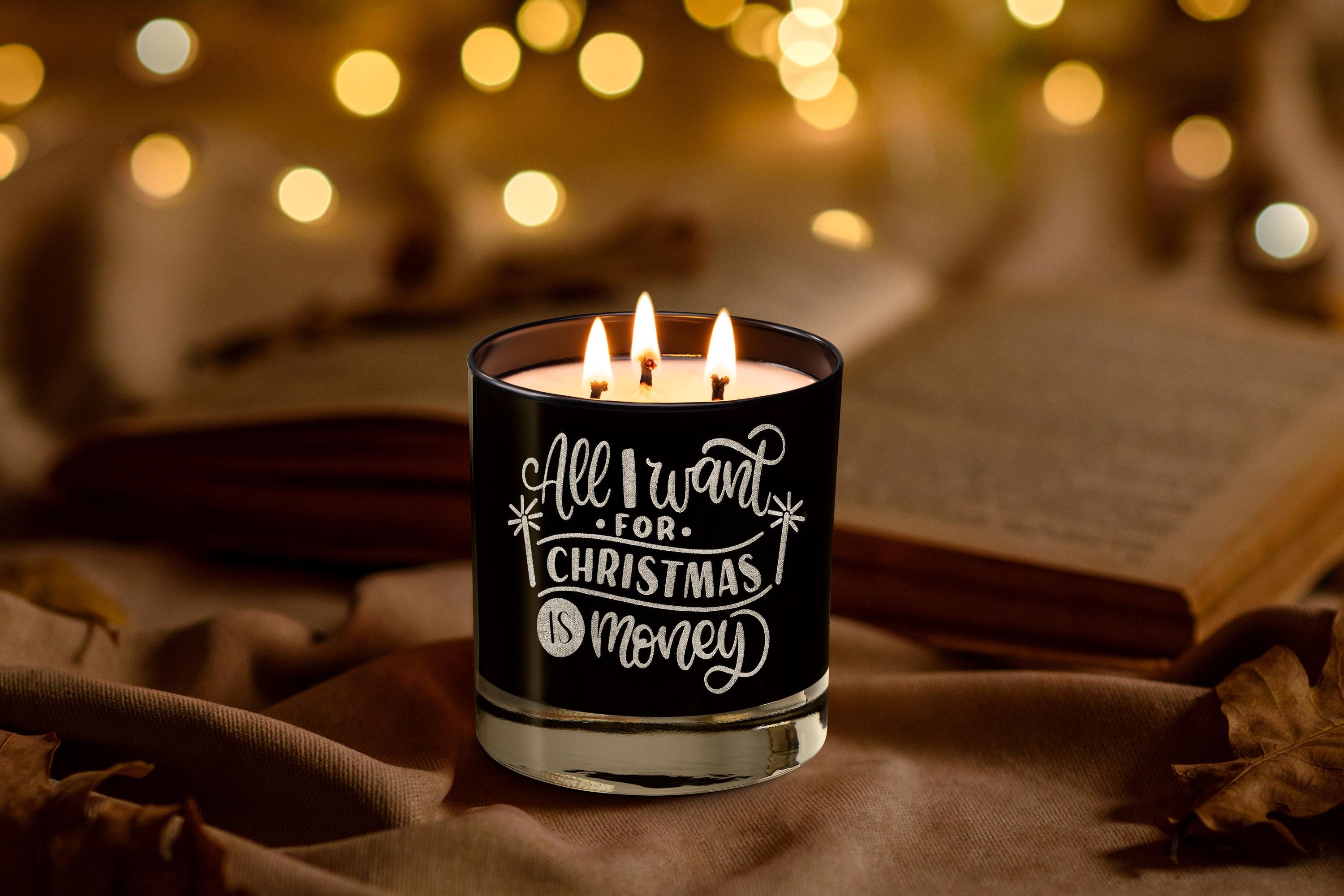 Engraved Funny Christmas Soy Candle with OCD Humor Perfect Gift for Friends and Family