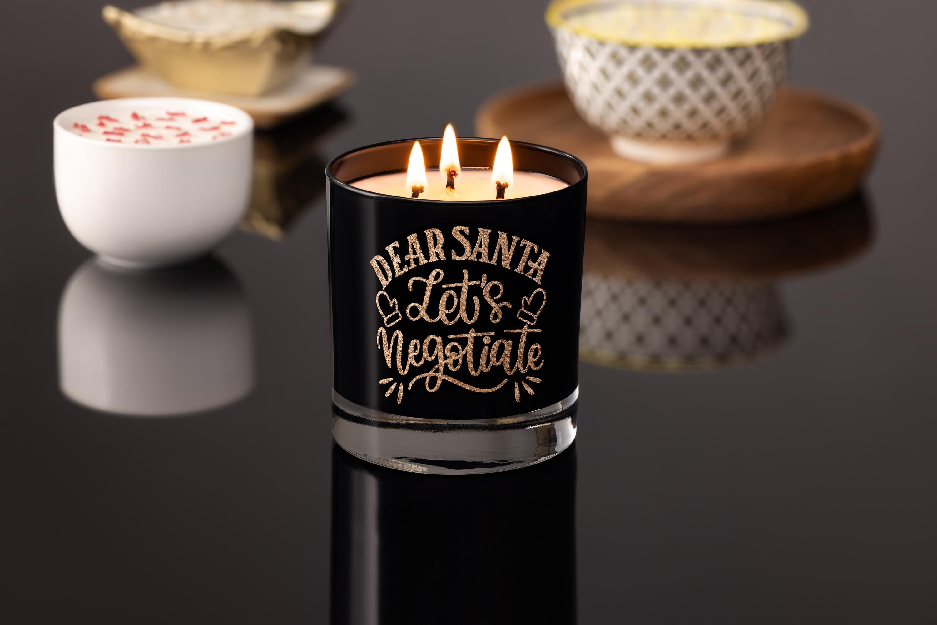 Engraved Funny Christmas Soy Candle with OCD Humor Perfect Gift for Friends and Family