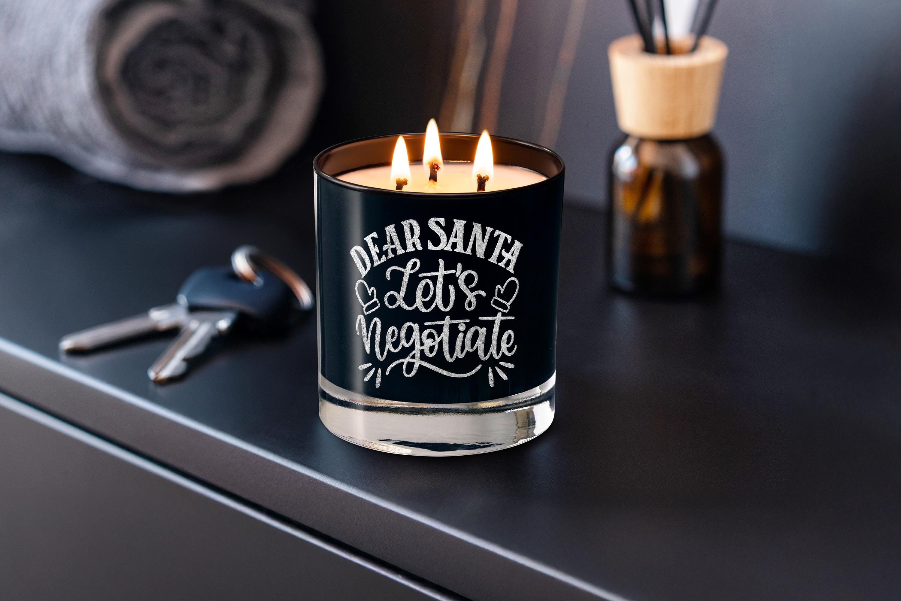 Engraved Funny Christmas Soy Candle with OCD Humor Perfect Gift for Friends and Family