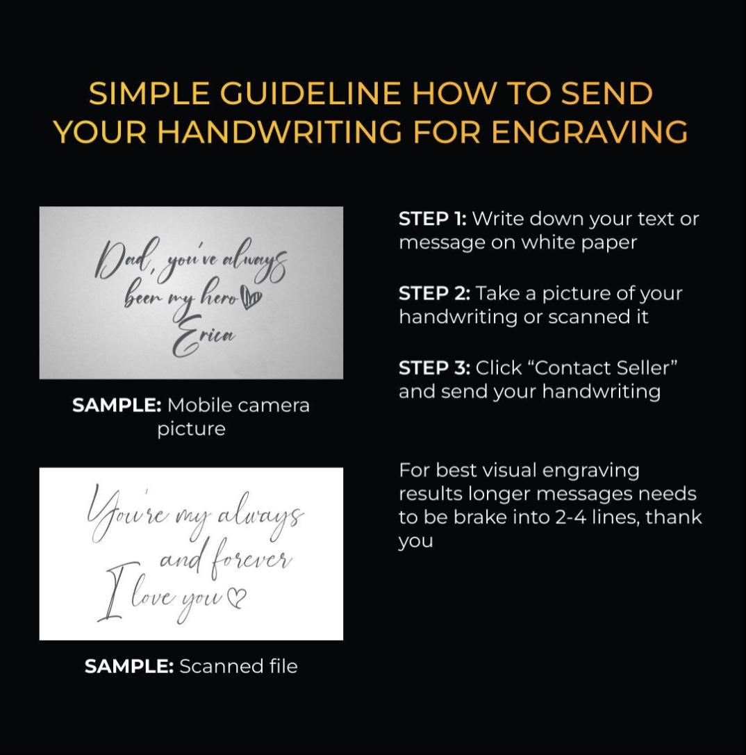 Engraved 3 Wick Soy Candle with Your Handwriting, Personalized Christmas Candle, Custom Message Glass Vessel, Gift for Husband or Dad