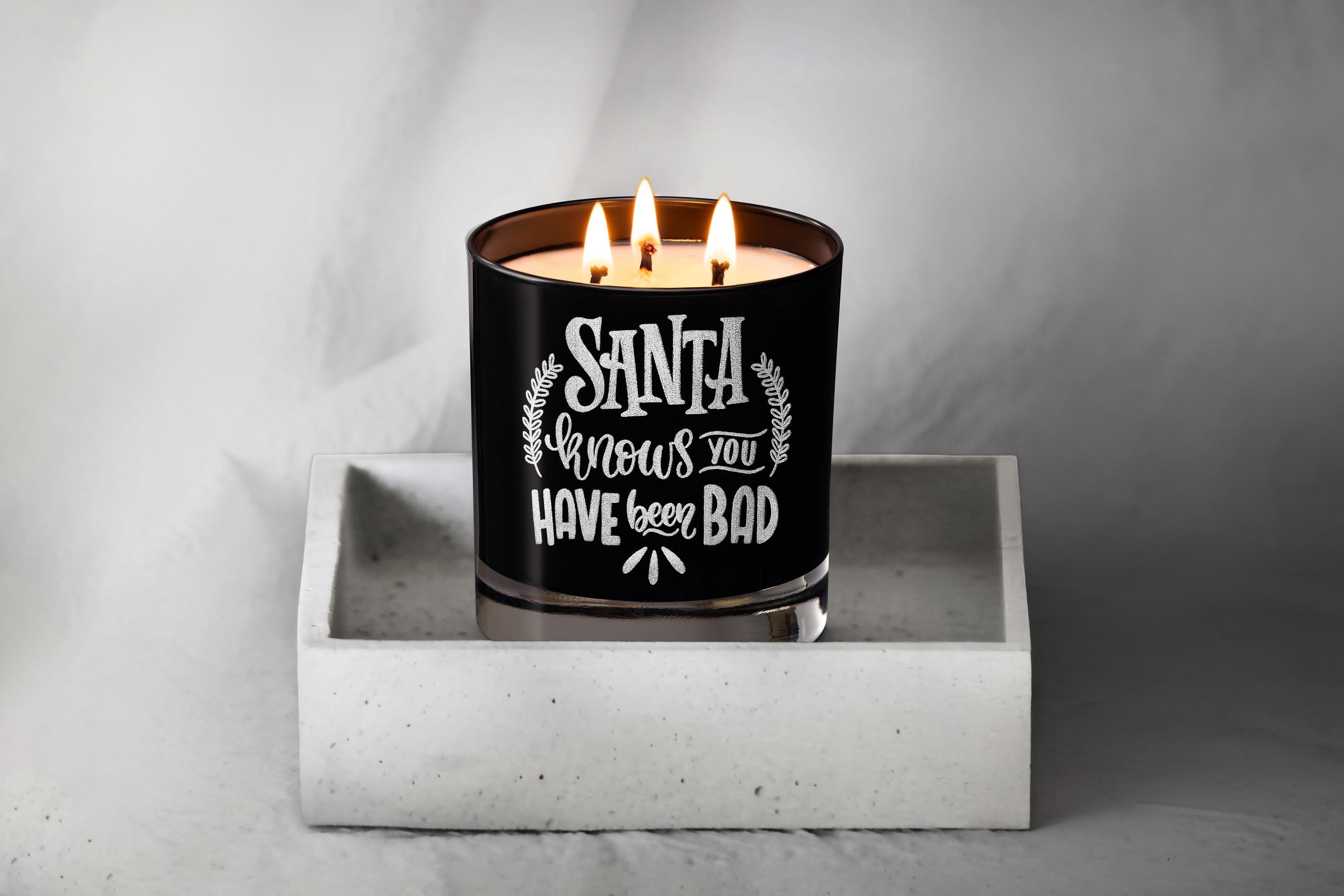 Engraved Funny Christmas Soy Candle with OCD Humor Perfect Gift for Friends and Family