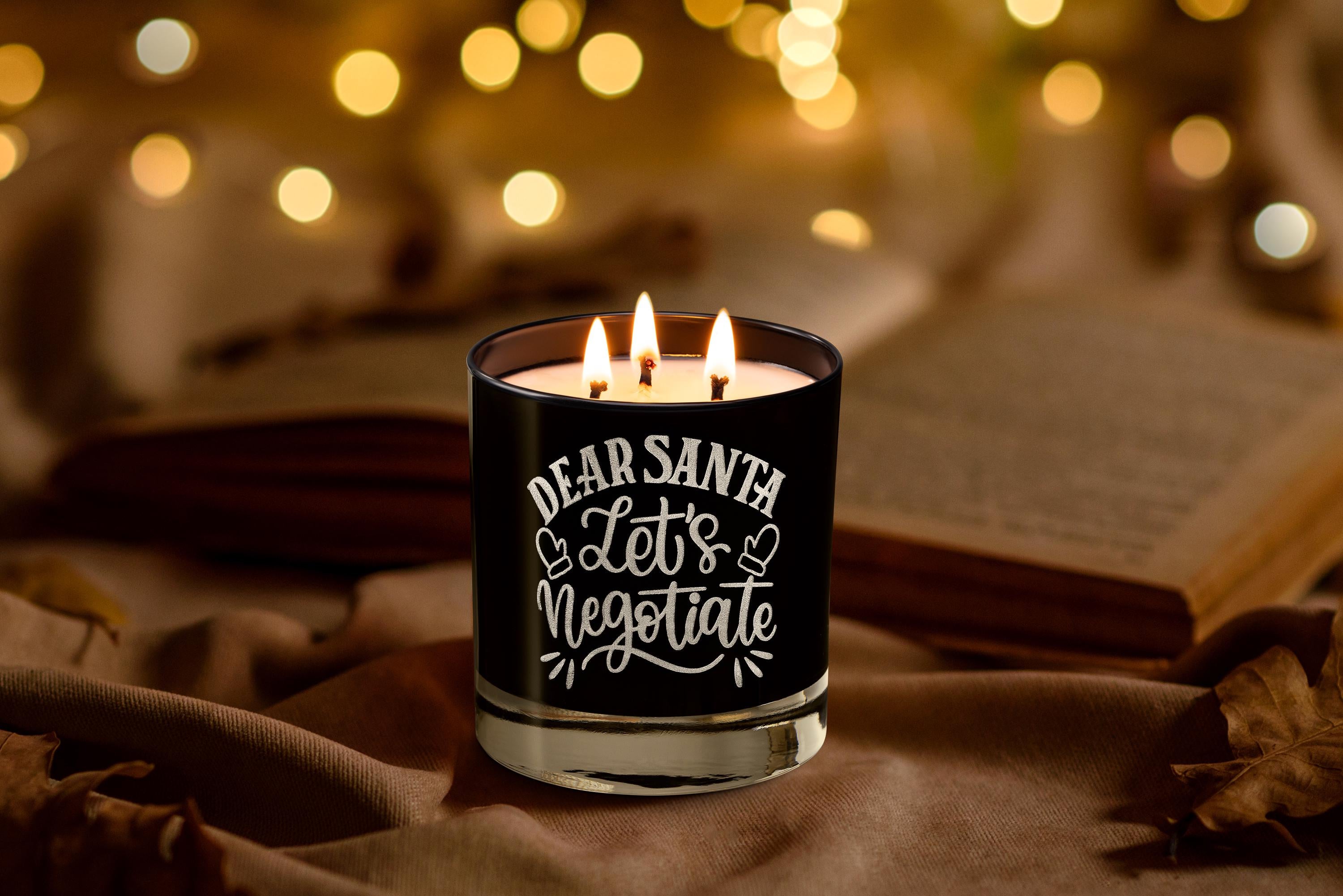 Engraved Funny Christmas Soy Candle with OCD Humor Perfect Gift for Friends and Family