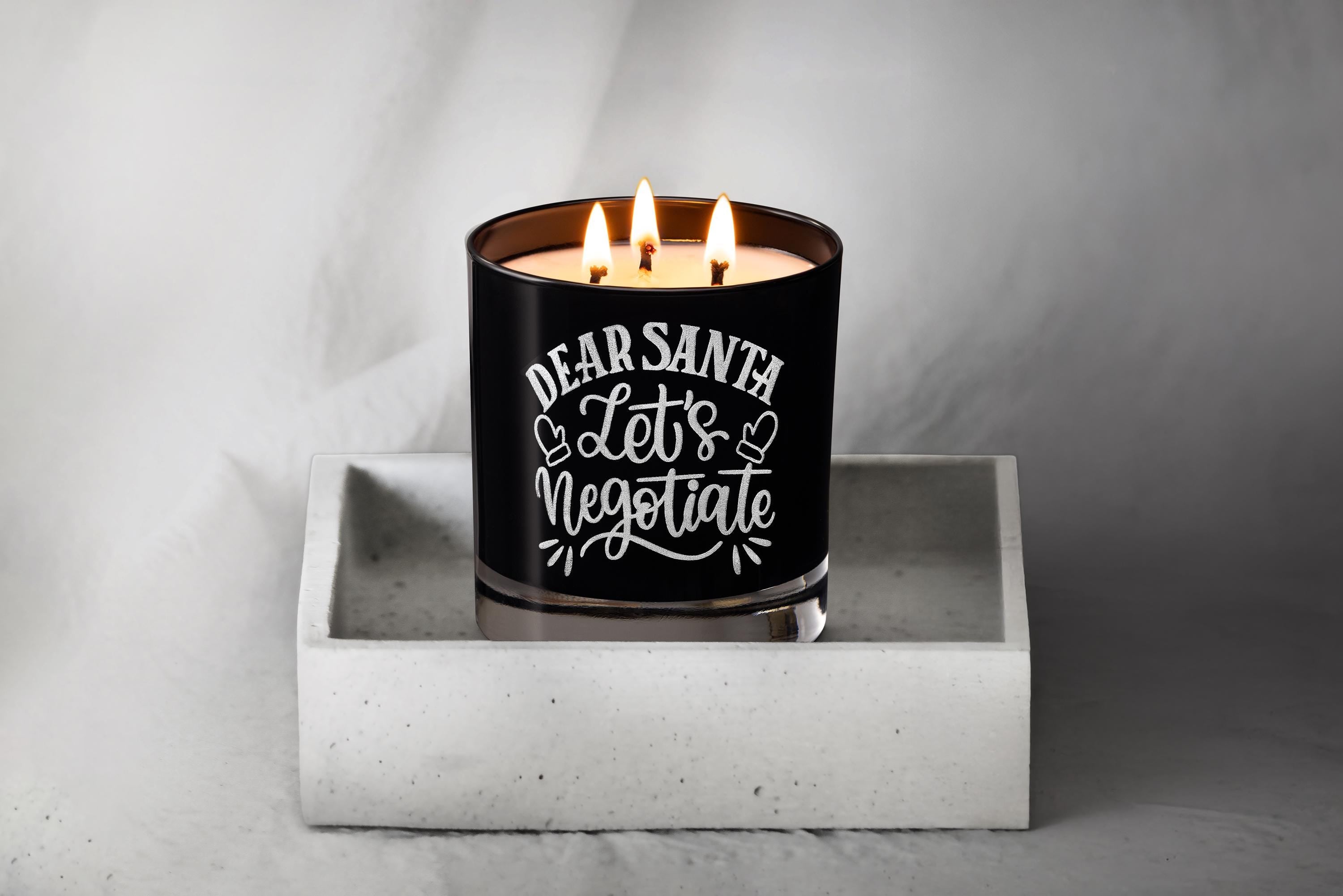 Engraved Funny Christmas Soy Candle with OCD Humor Perfect Gift for Friends and Family