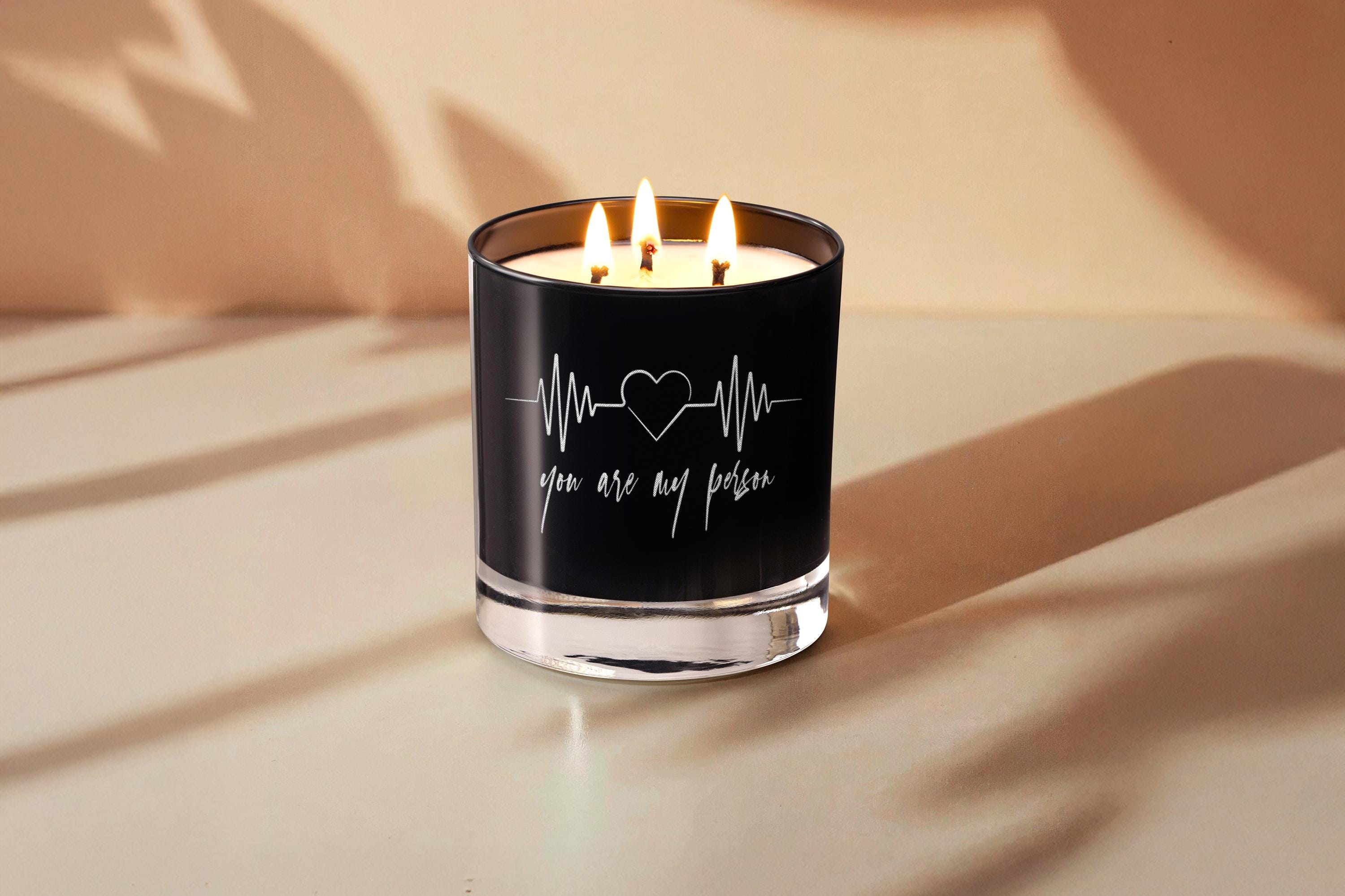 You Are My Person Personalized Engraved Triple Wick Soy Candle Gift for Boyfriend or Husband, with gift box