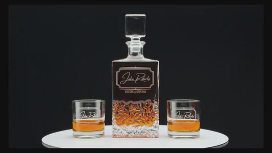 Personalized Groomsman Whiskey Decanter Set, Unique Drinking Gift for Wedding, Best Gift for Him with Free Gift Box