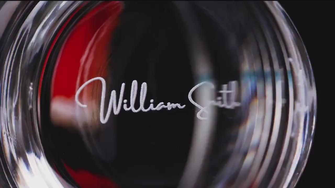 Engraved Custom Whiskey Glass for Him, Thoughtful Valentine’s Day Gift for Husband or Boyfriend - Includes Free Gift Box!