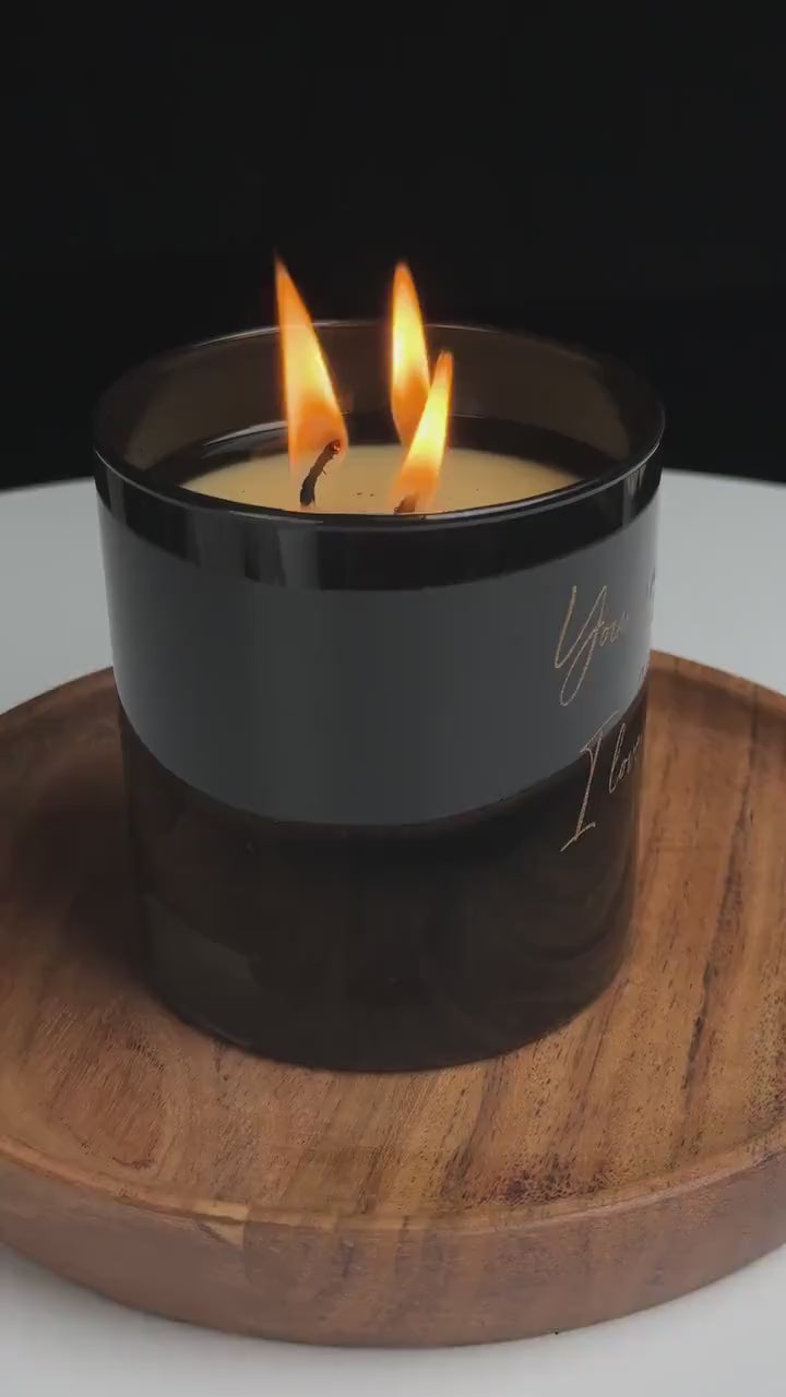 Engraved Christmas Soy Candle with Tree Design Perfect Holiday Gift for Friends, Him, Husband
